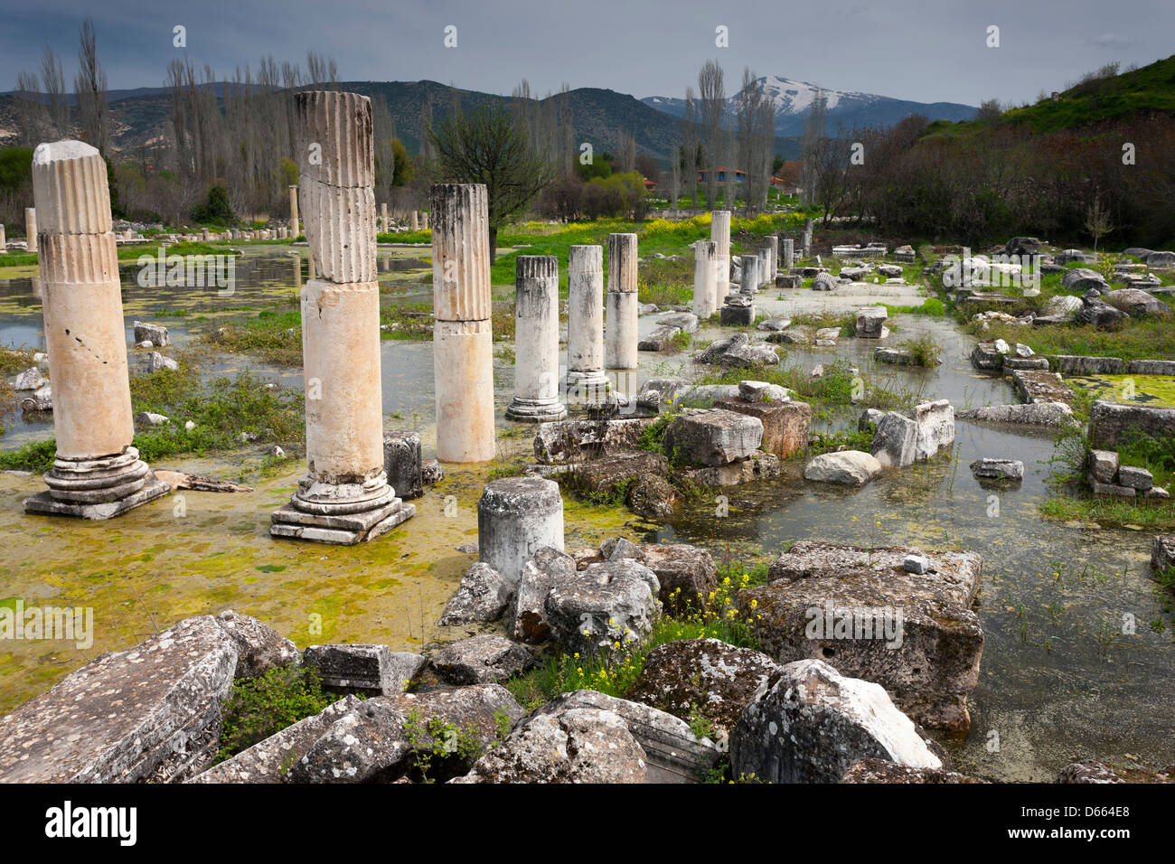 Site of the ancient ruined city of Aphrodisias Stock Photo