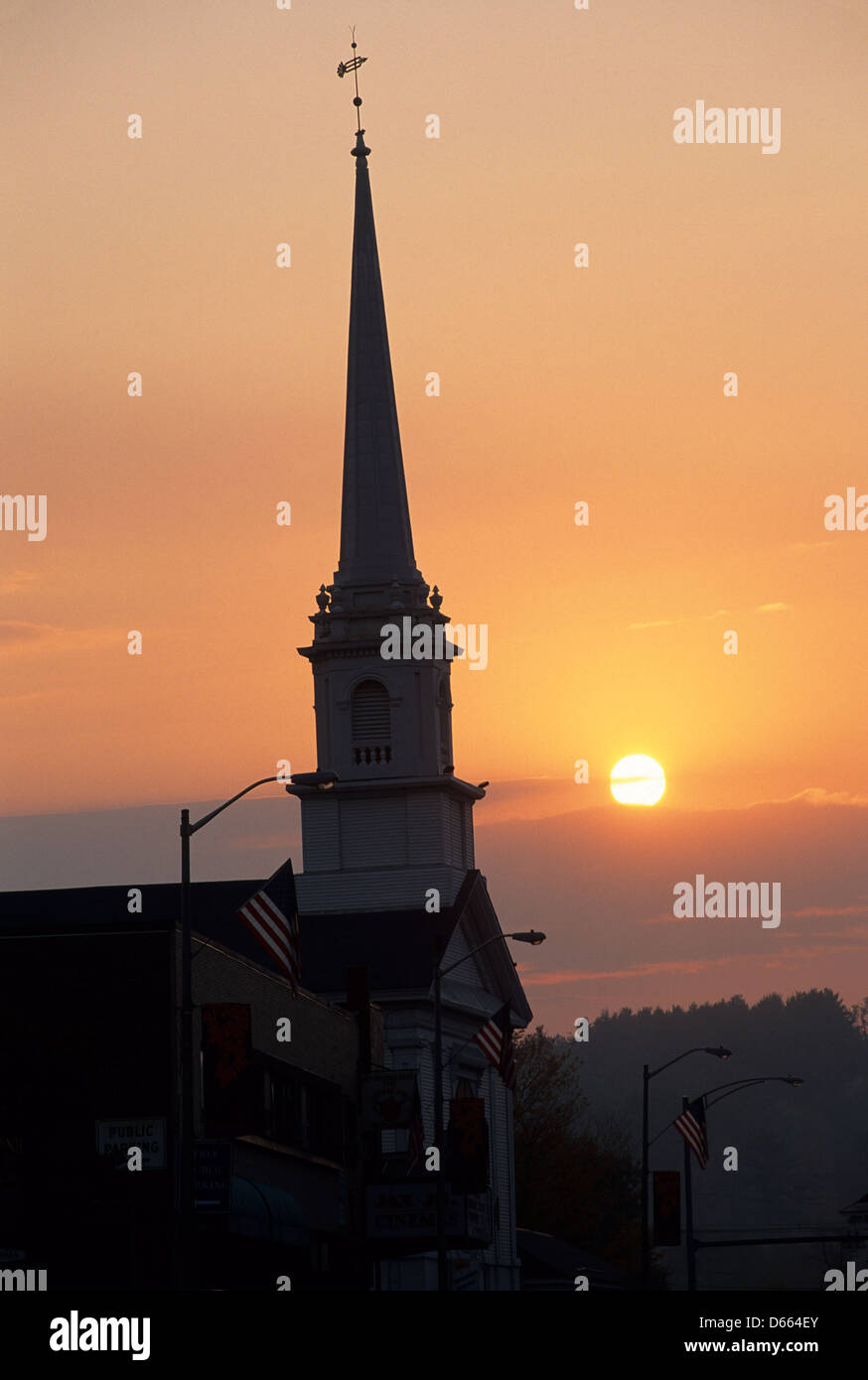 Elk281-1810v New Hampshire, Littleton, church Stock Photo