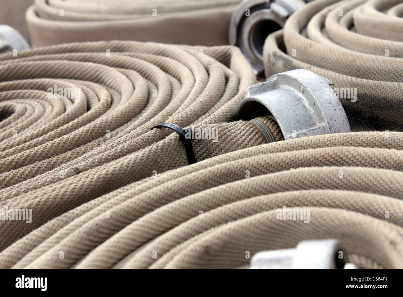 fire hose background Stock Photo