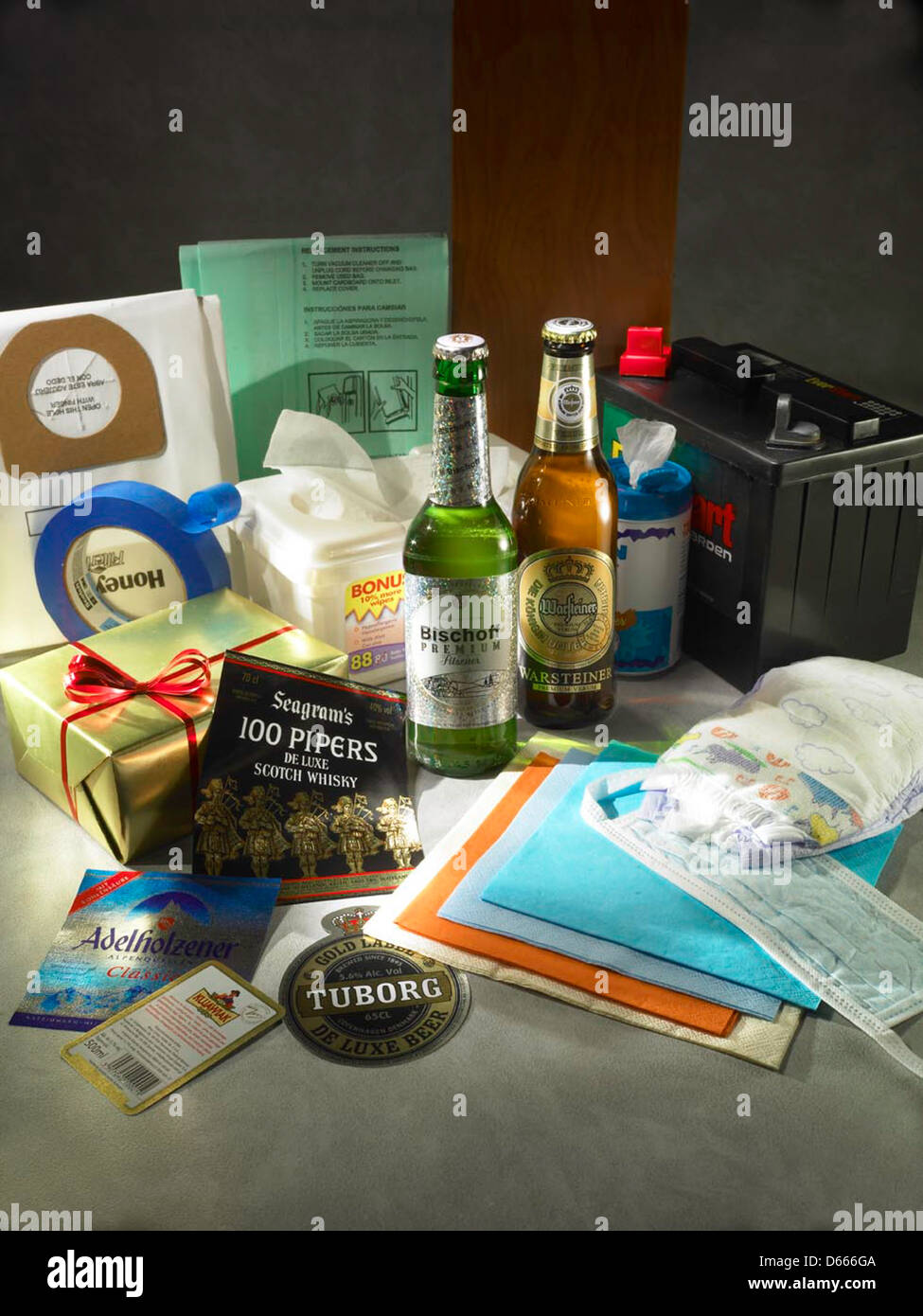 Still life, assorted paper products Stock Photo Alamy