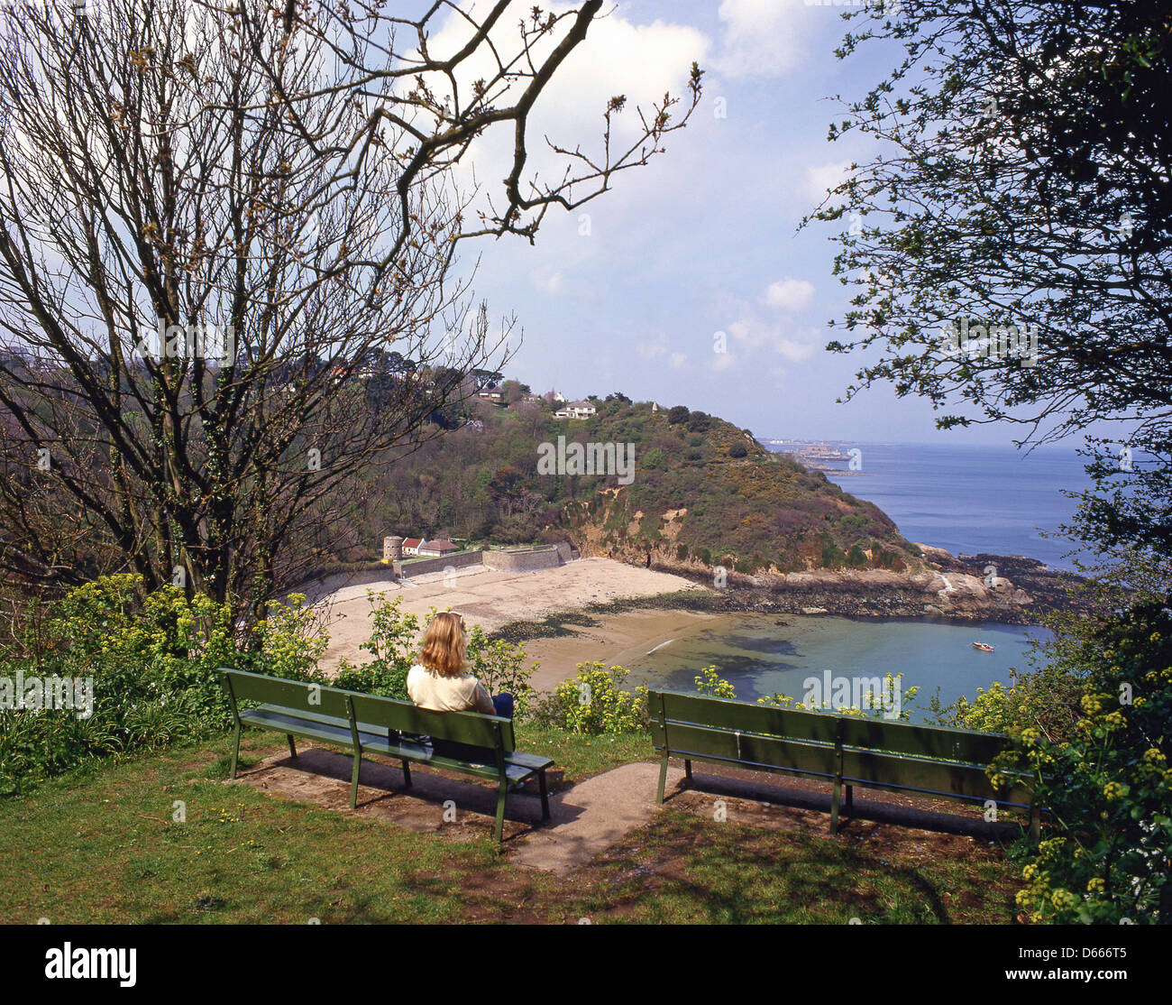 Fermain Bay, Saint Martin Parish, Guernsey, Channel Islands Stock Photo