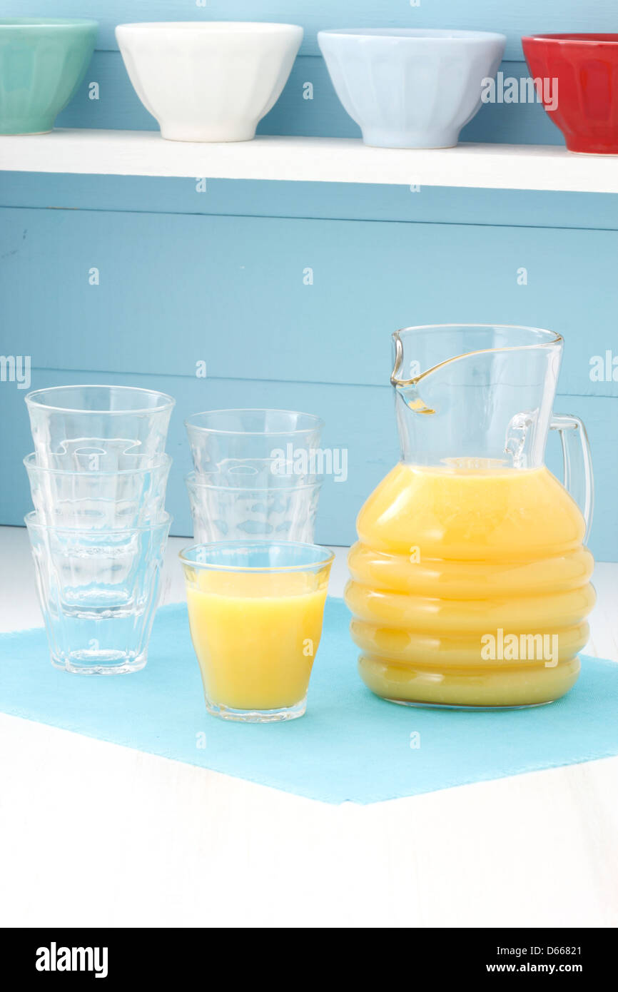 Fresh squeezed orange juice made by extraction from the most sweet and delicious fresh fruit