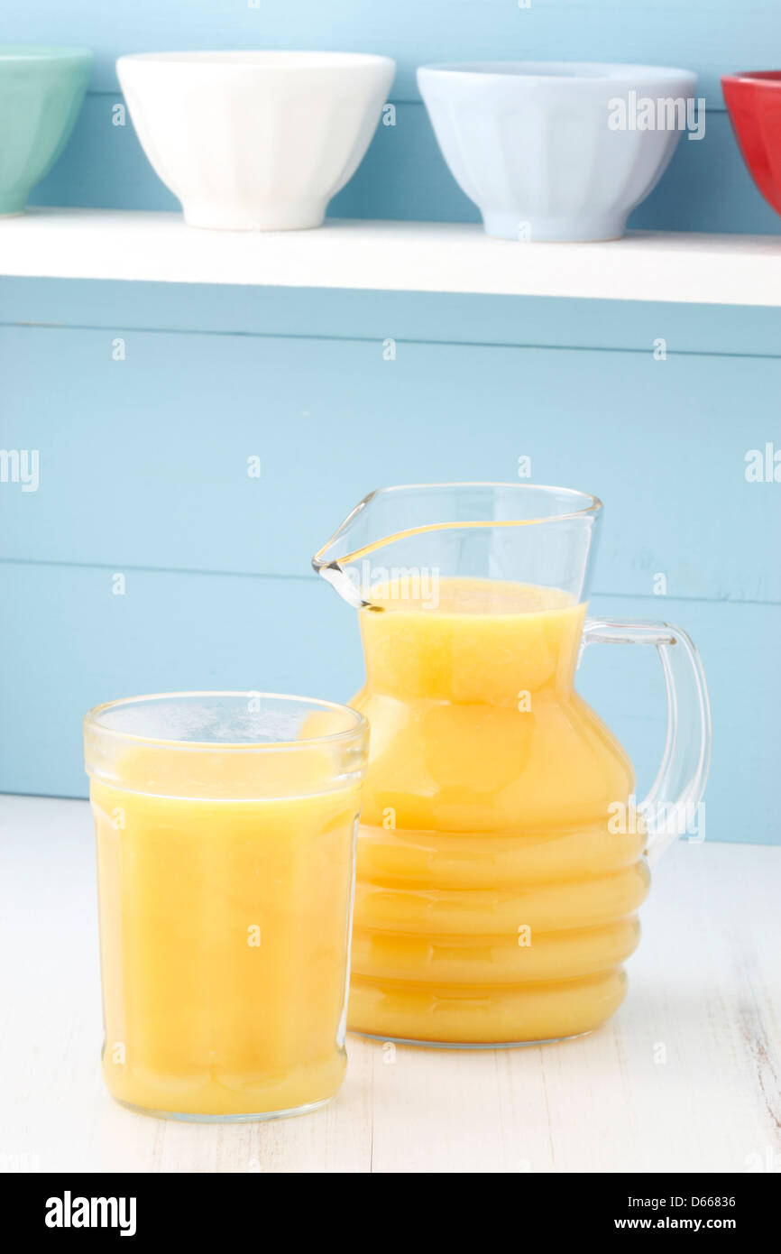 Fresh squeezed orange juice made by extraction from the most sweet and