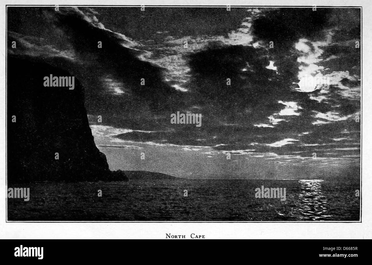 Dramatic Point This 1922 photograph captures the majestic North Cape, a dramatic point ...