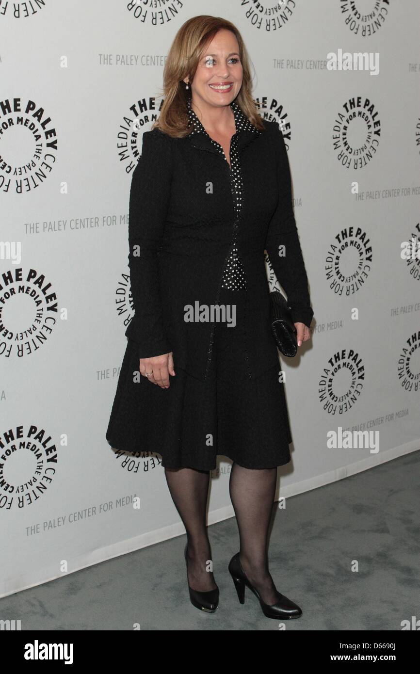 Los Angeles, California, U.S. April 12, 2013.  Genie Francis  attends  The Paley Center for Media  ''General Hospital''  50th anniversary celebration  on 12th April 2013 at The Paley Center,Beverly Hills, CA.USA.(Credit Image: Credit:  TLeopold/Globe Photos/ZUMAPRESS.com /Alamy Live News) Stock Photo