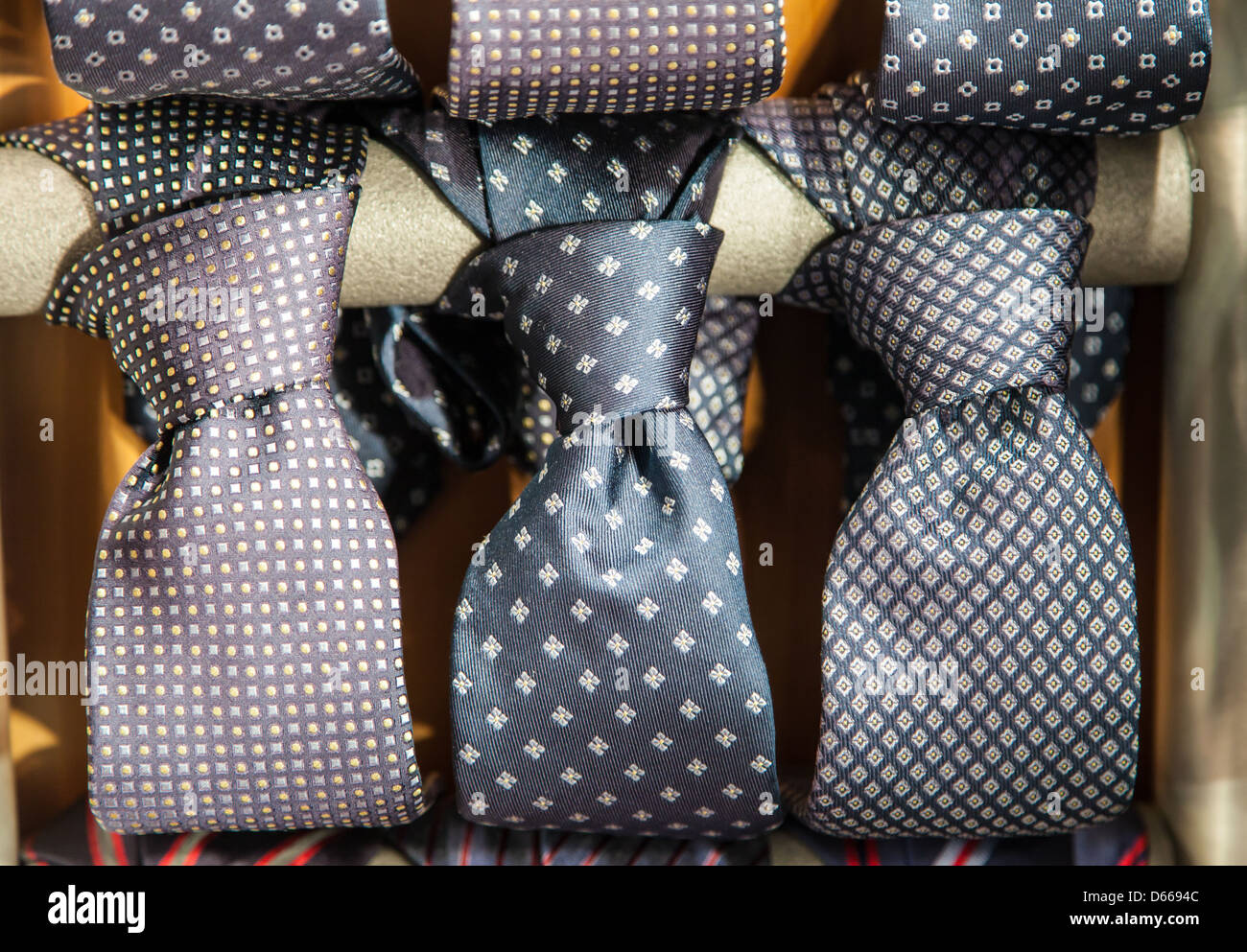 Milano - Italy. Detail of ties in a luxury shop Stock Photo - Alamy