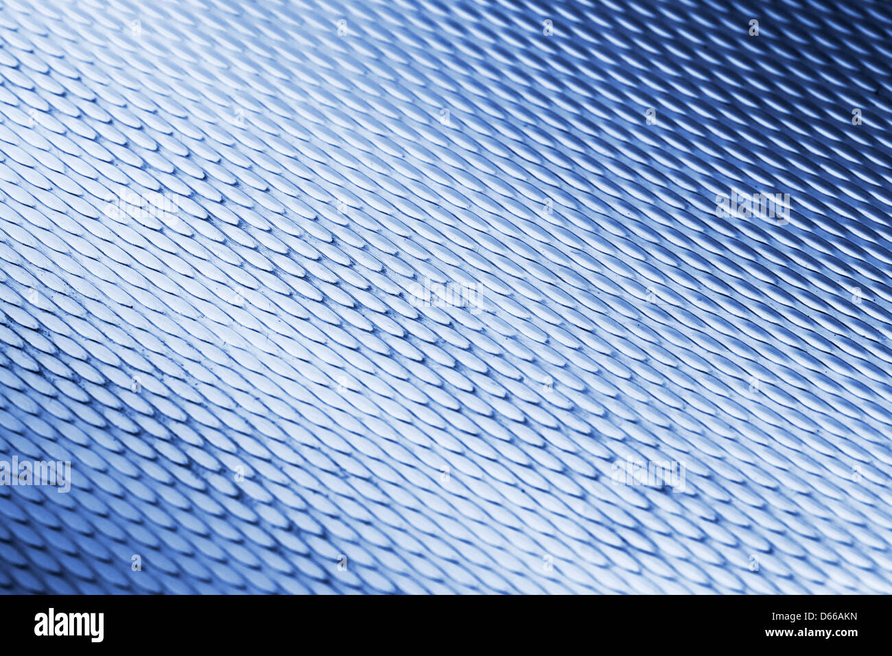 Shining blue metal surface with diamond pattern background texture Stock Photo