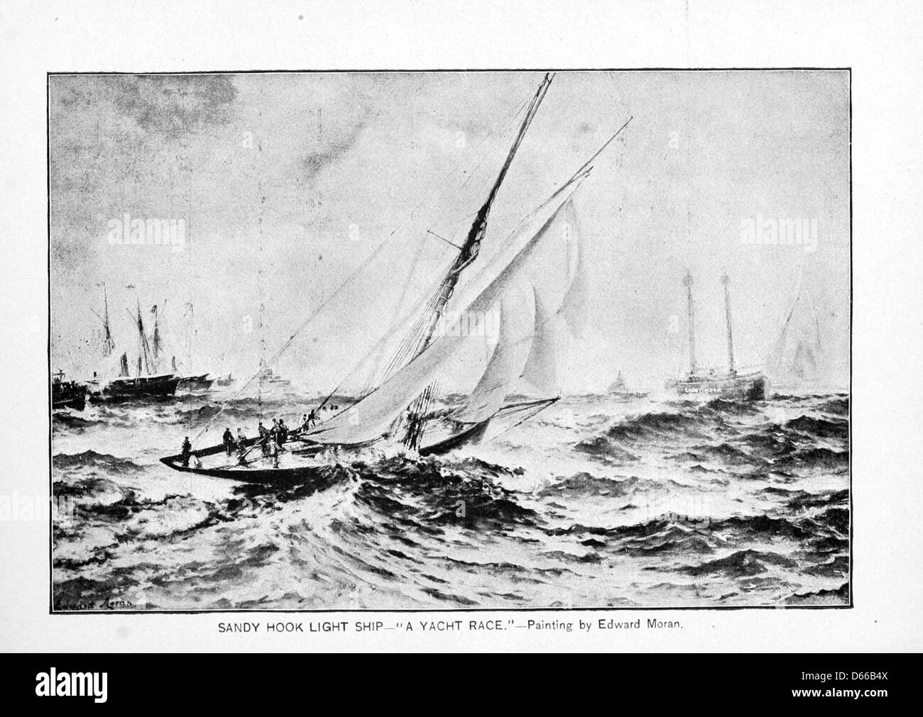 This image from 1891 features the Sandy Hook Light Ship, an iconic ...