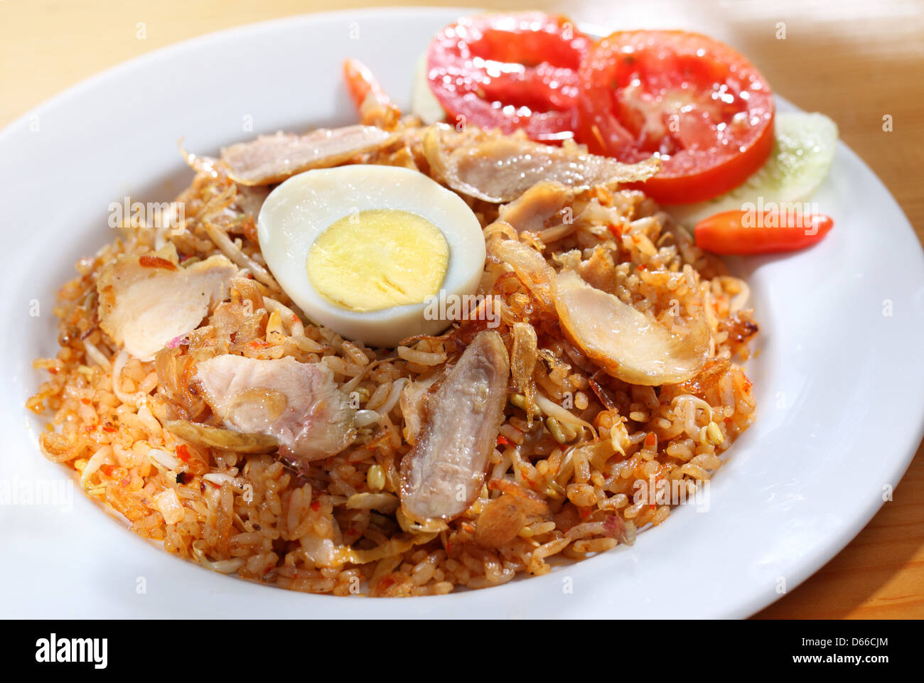 Indonesian Fried Rice Stock Photo