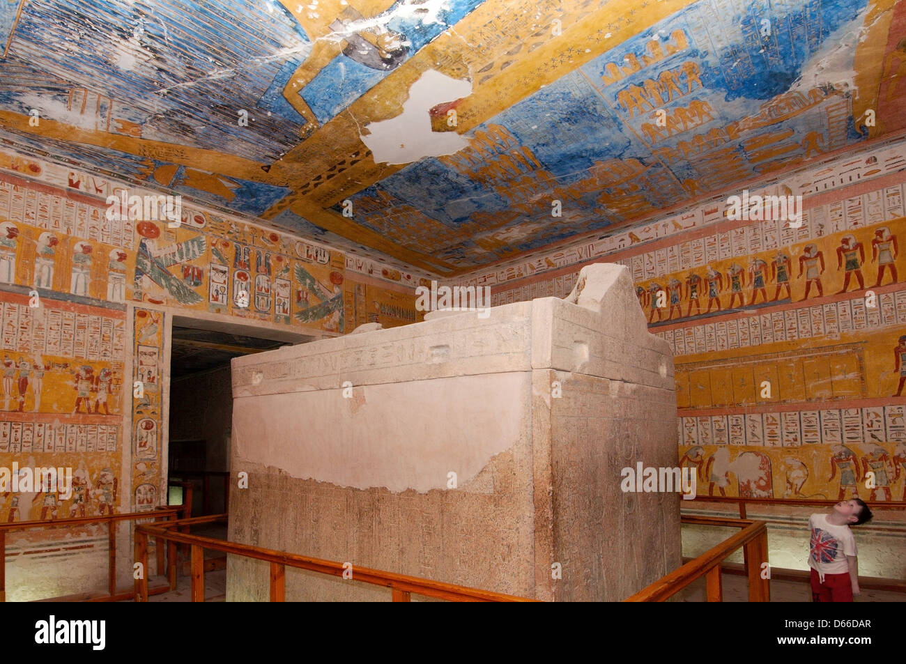 The Interior of Ramesses IV's KV2 royal tomb, East Valley of the Kings, Luxor (Thebes), Egypt, Africa  Stock Photo