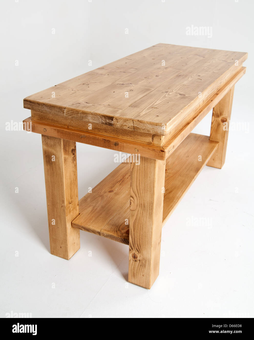 Bespoke wooden coffee table Stock Photo Alamy