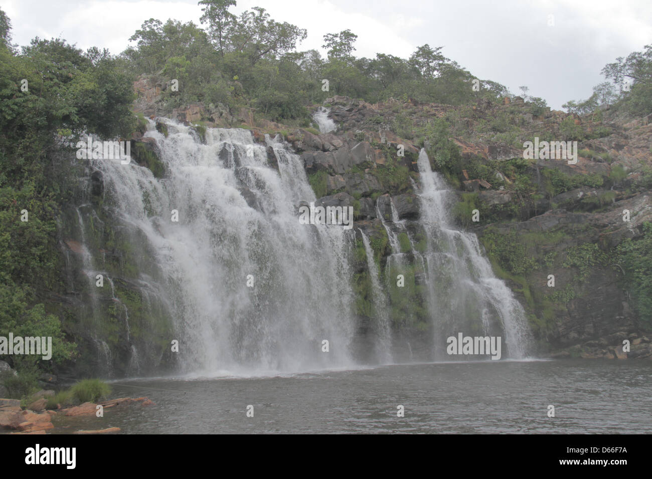 Water falls at  Chapada dos Veadeiros Goiás State Stock Photo