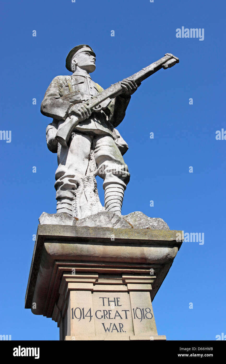 Conisbrough First World War Memorial in Coronation Park Conisbrough Stock Photo