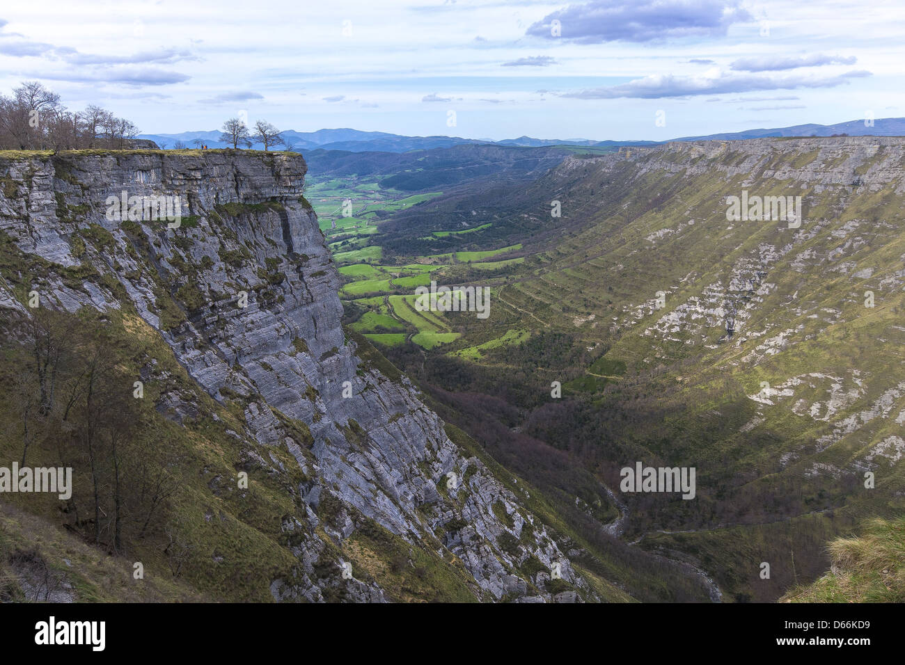 Basque Valley View down the Delica Valley in the Basque Country Spain Stock Photo - Alamy