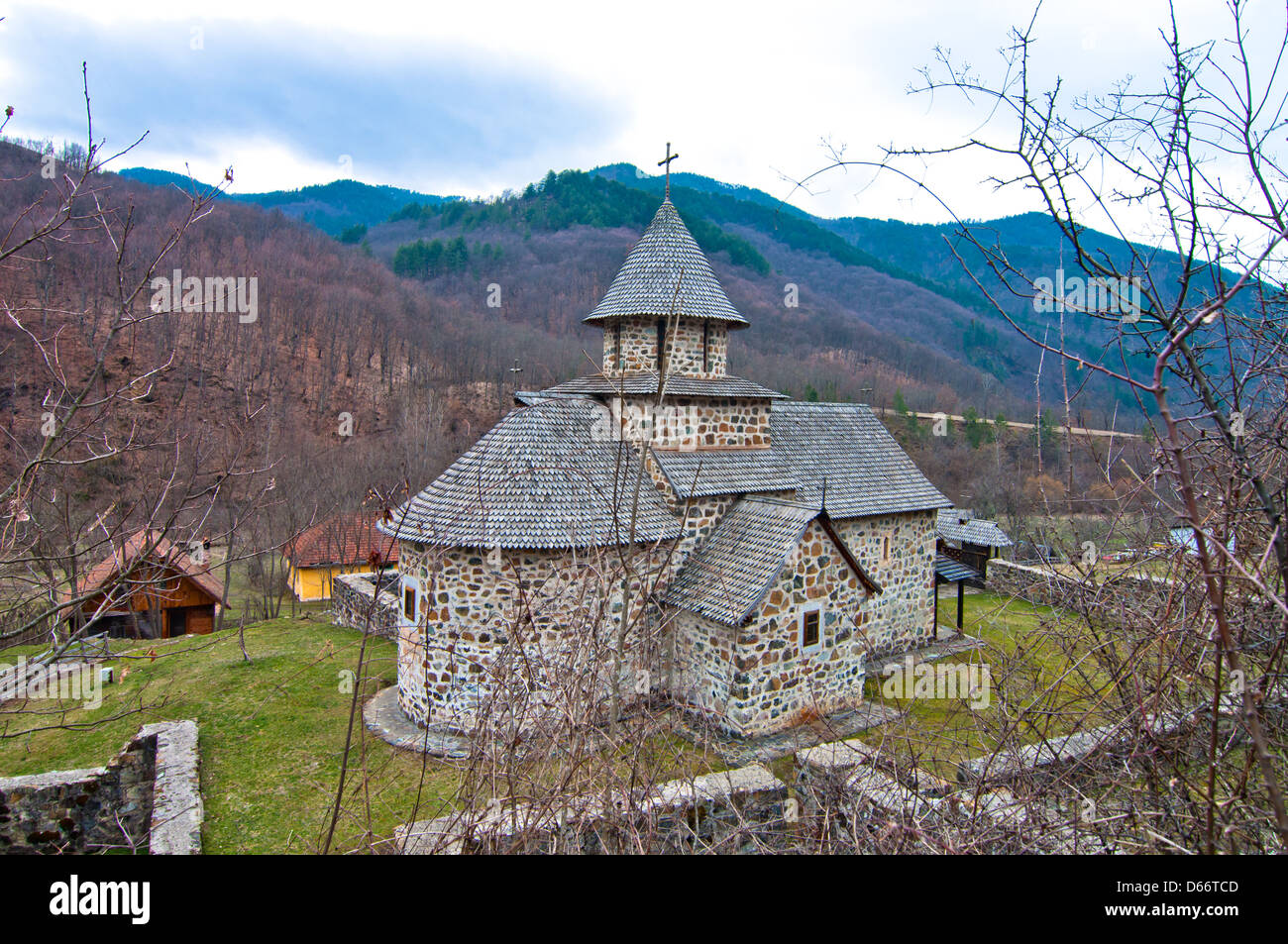 Old wooden orthodox church in the spring hi-res stock photography and ...