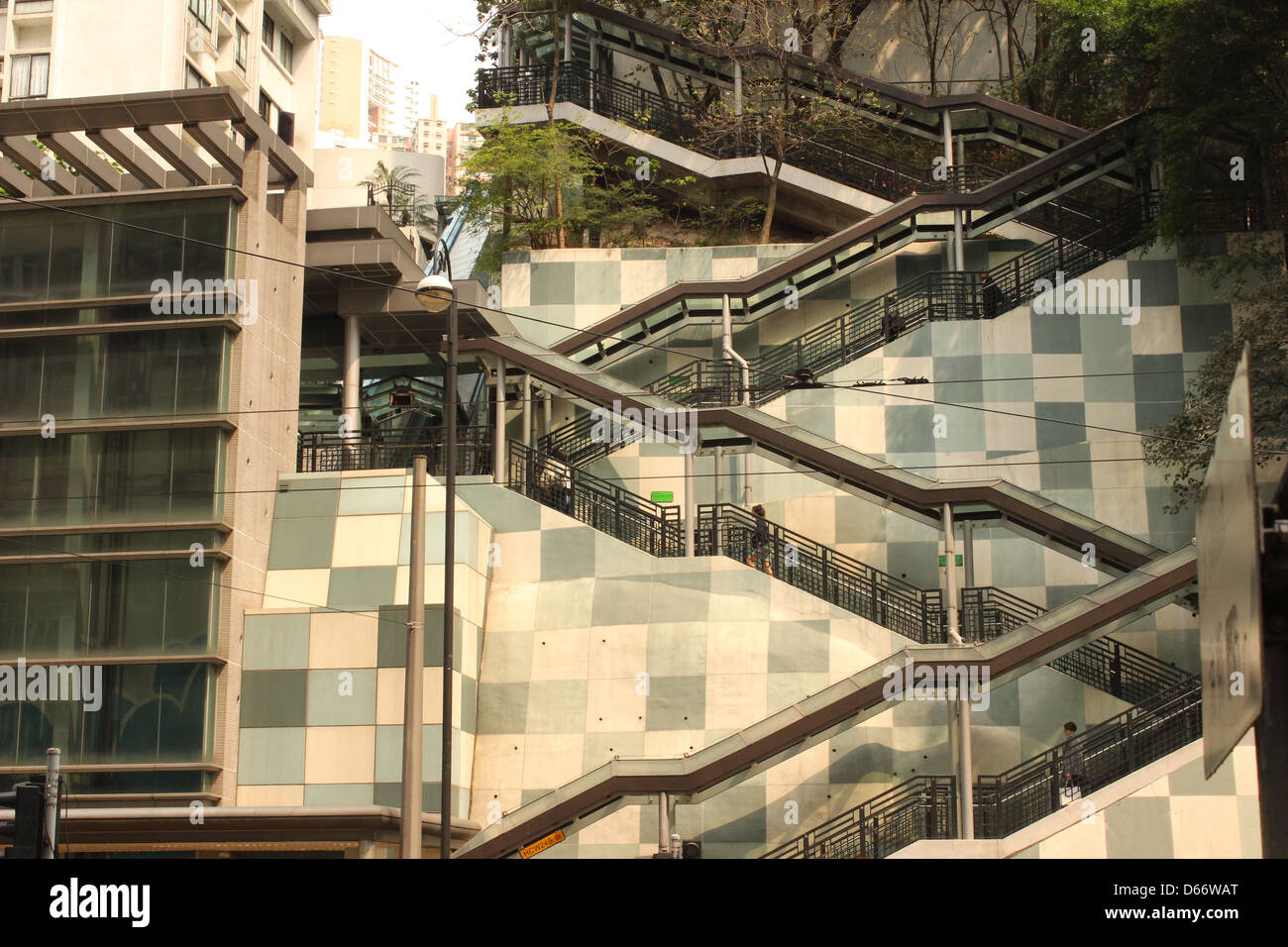 Lift, escalator and steps link King's Road and Fortress Hill MTR