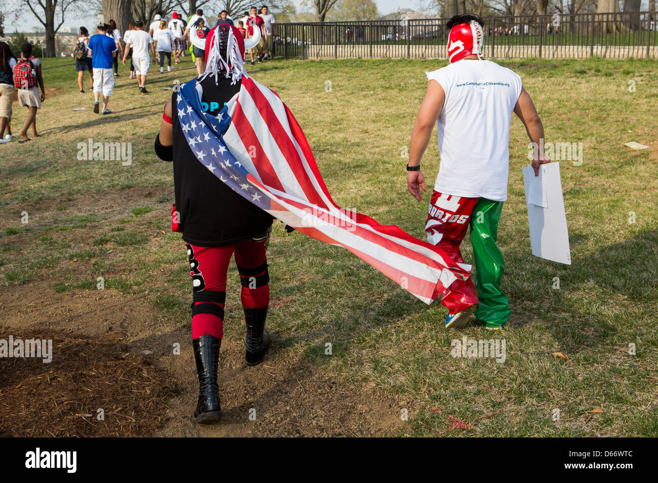 A pro immigration reform rally at the United States Capitol Building. Stock Photo