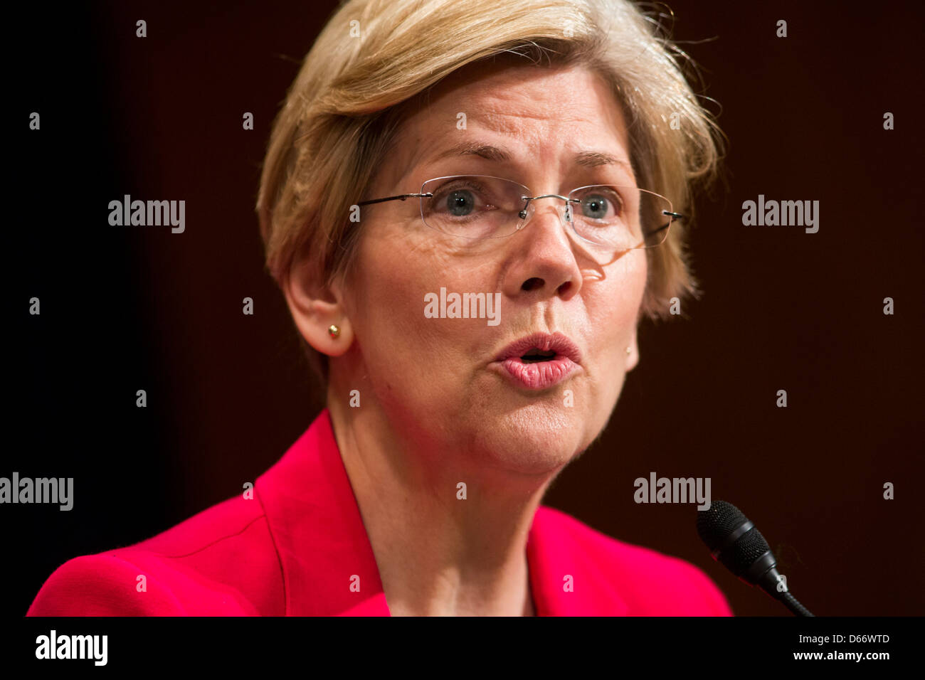 Senator Elizabeth Warren. Stock Photo