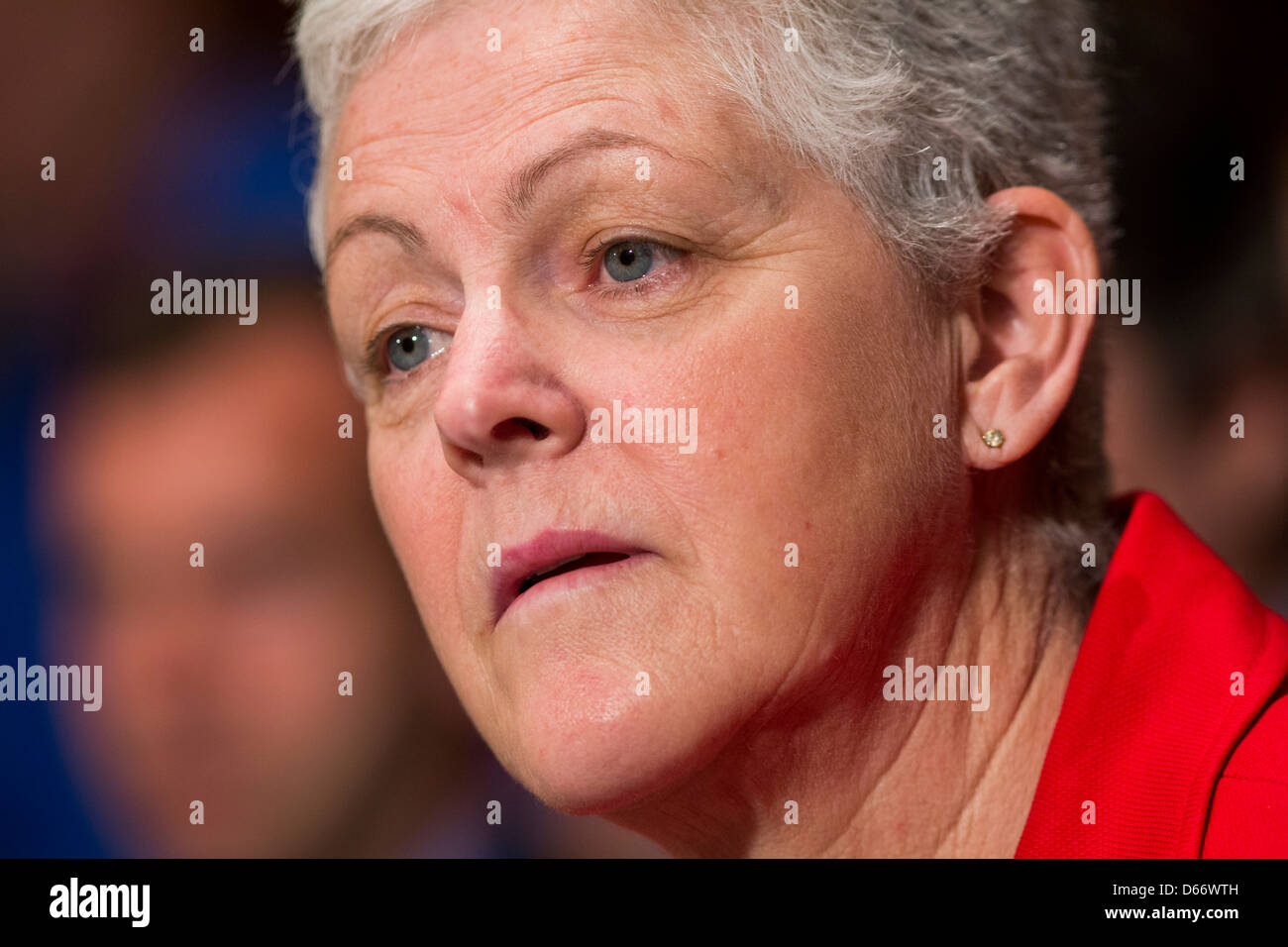 Gina McCarthy during her confirmation hearing to lead the Environmental Protection Agency (EPA). Stock Photo