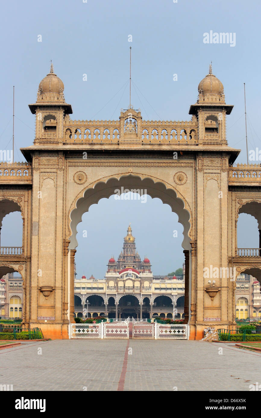 Mysore Palace Karnataka state in South West India, India Stock Photo