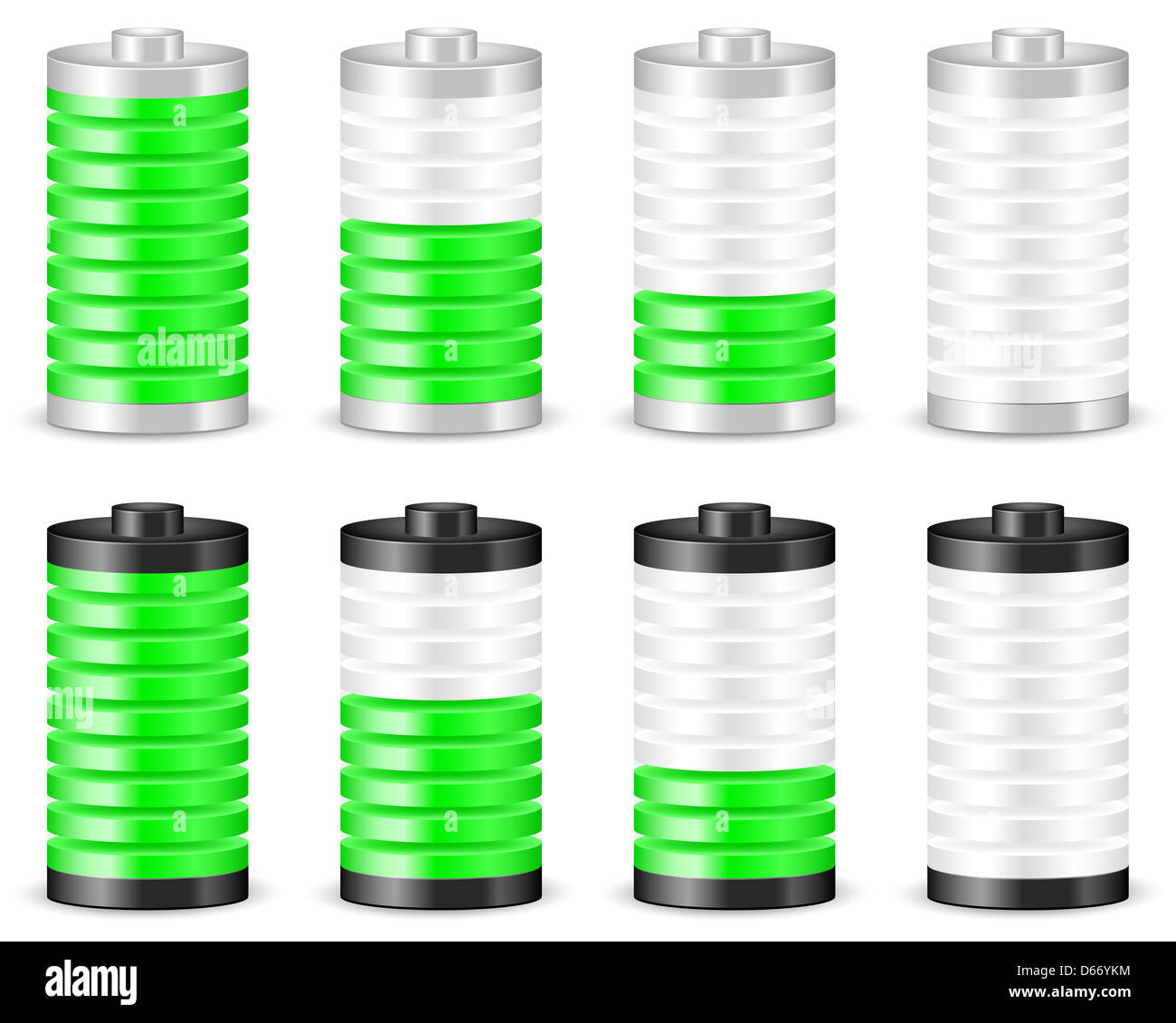 Battery with the level of charge. Vector illustration Stock Photo - Alamy