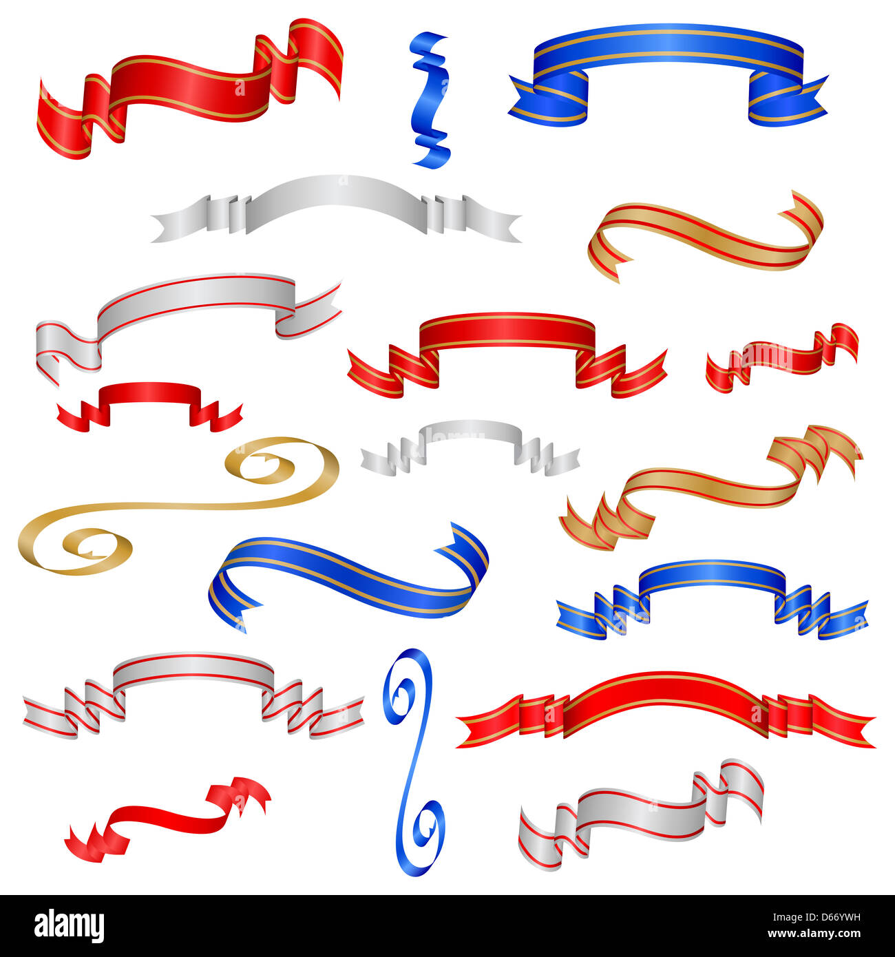 Decorative color ribbon banner. Vector illustration Stock Photo - Alamy
