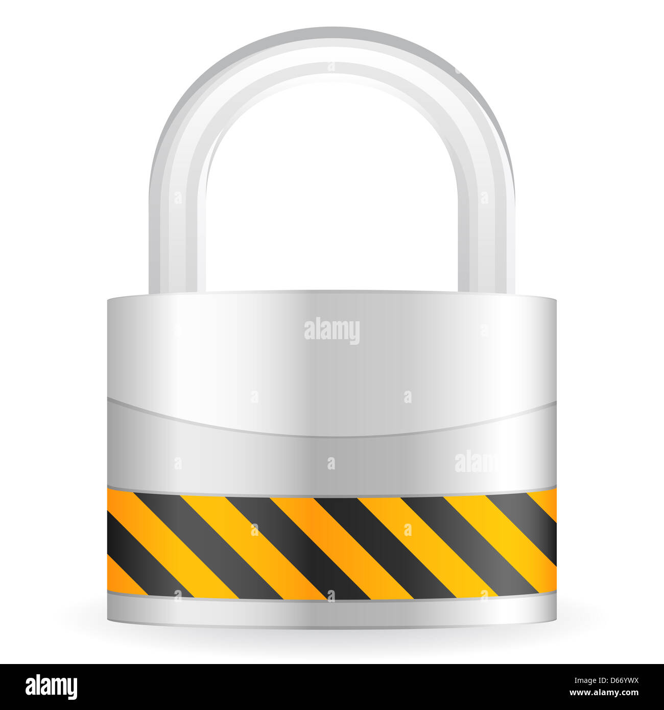 Metal padlock isolated on a white background. Vector illustration Stock ...