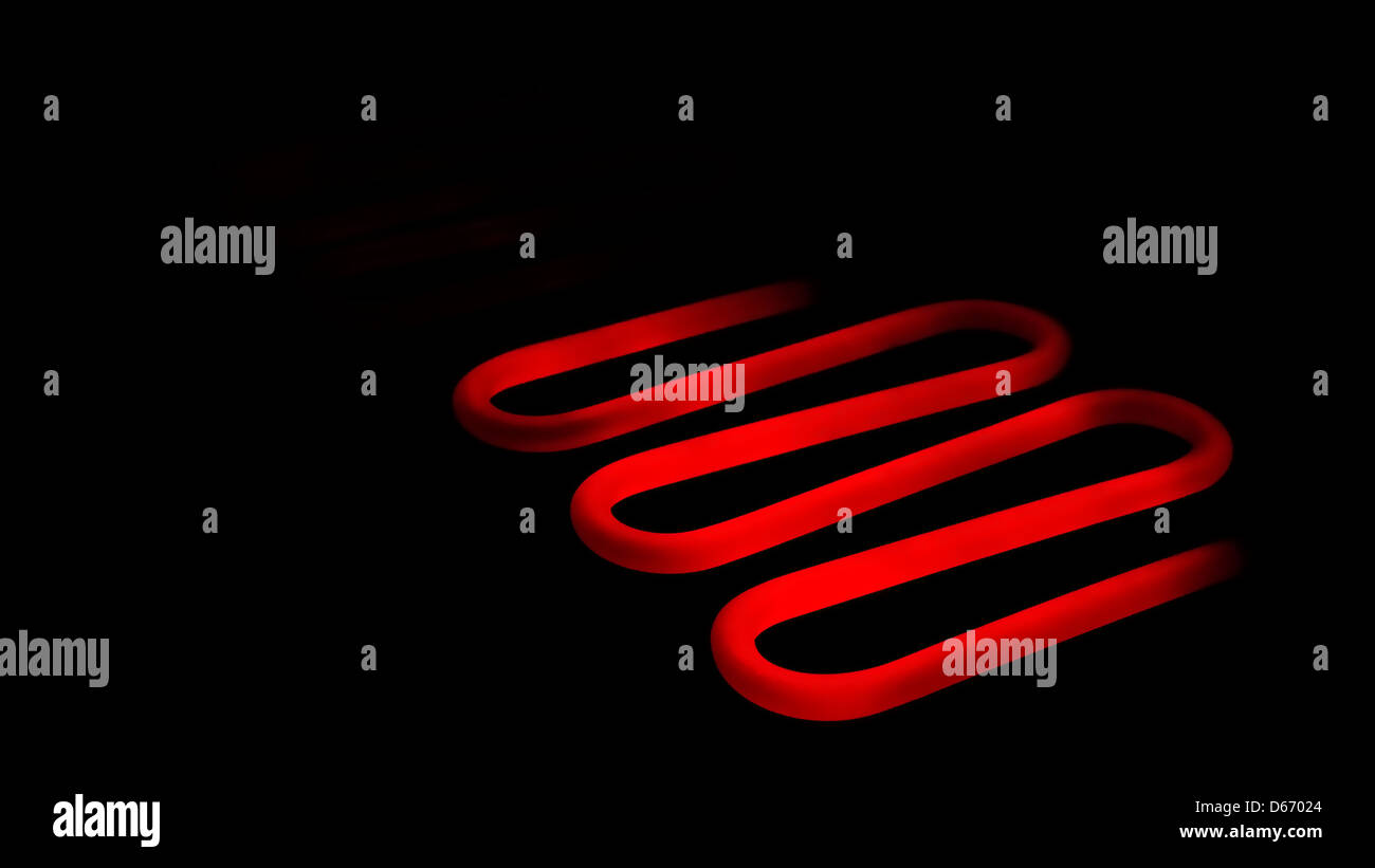 Heating element glowing red Stock Photo Alamy