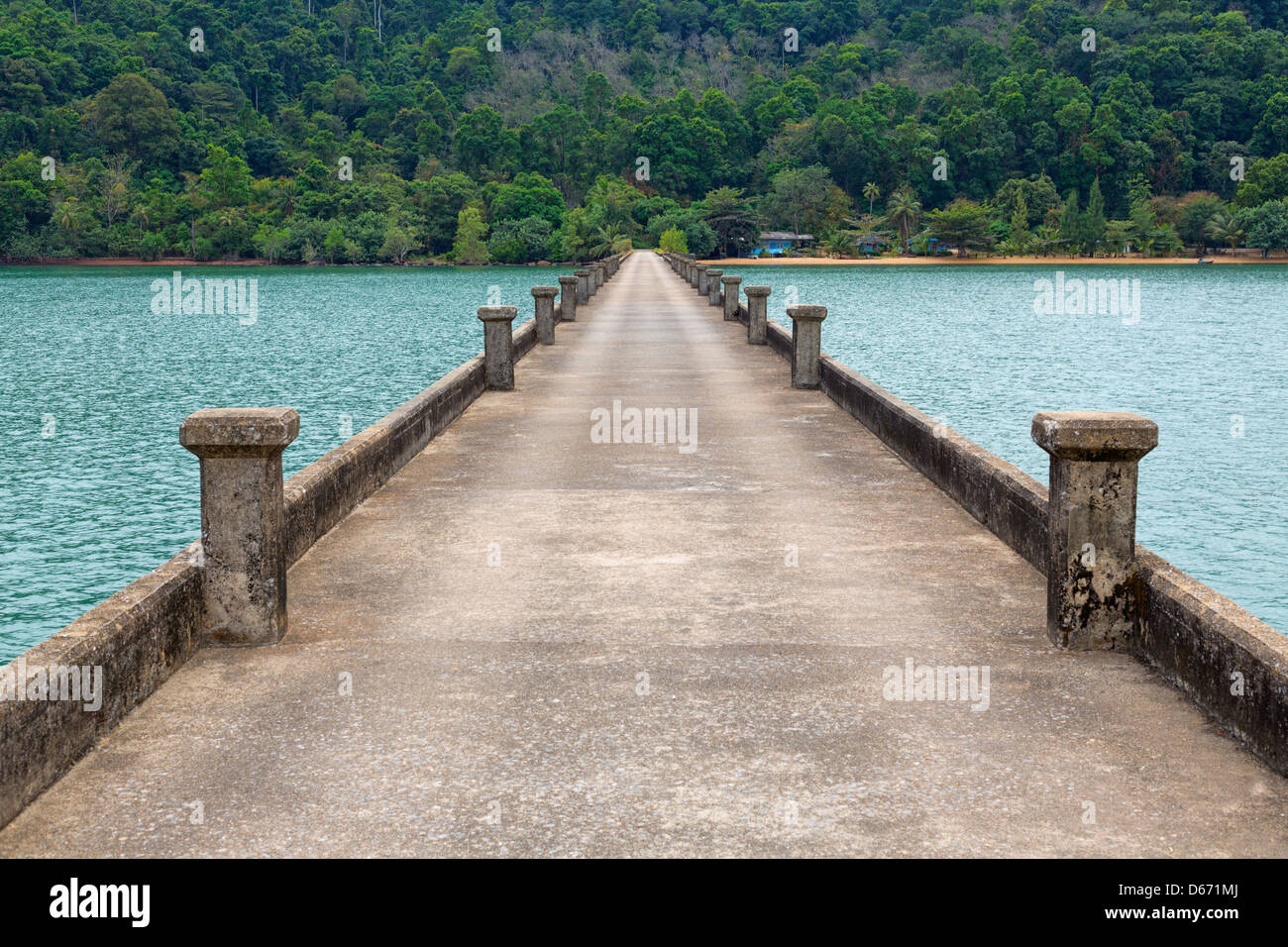 concrete pier on the island of Koh Chang, Thailand Stock Photo Alamy