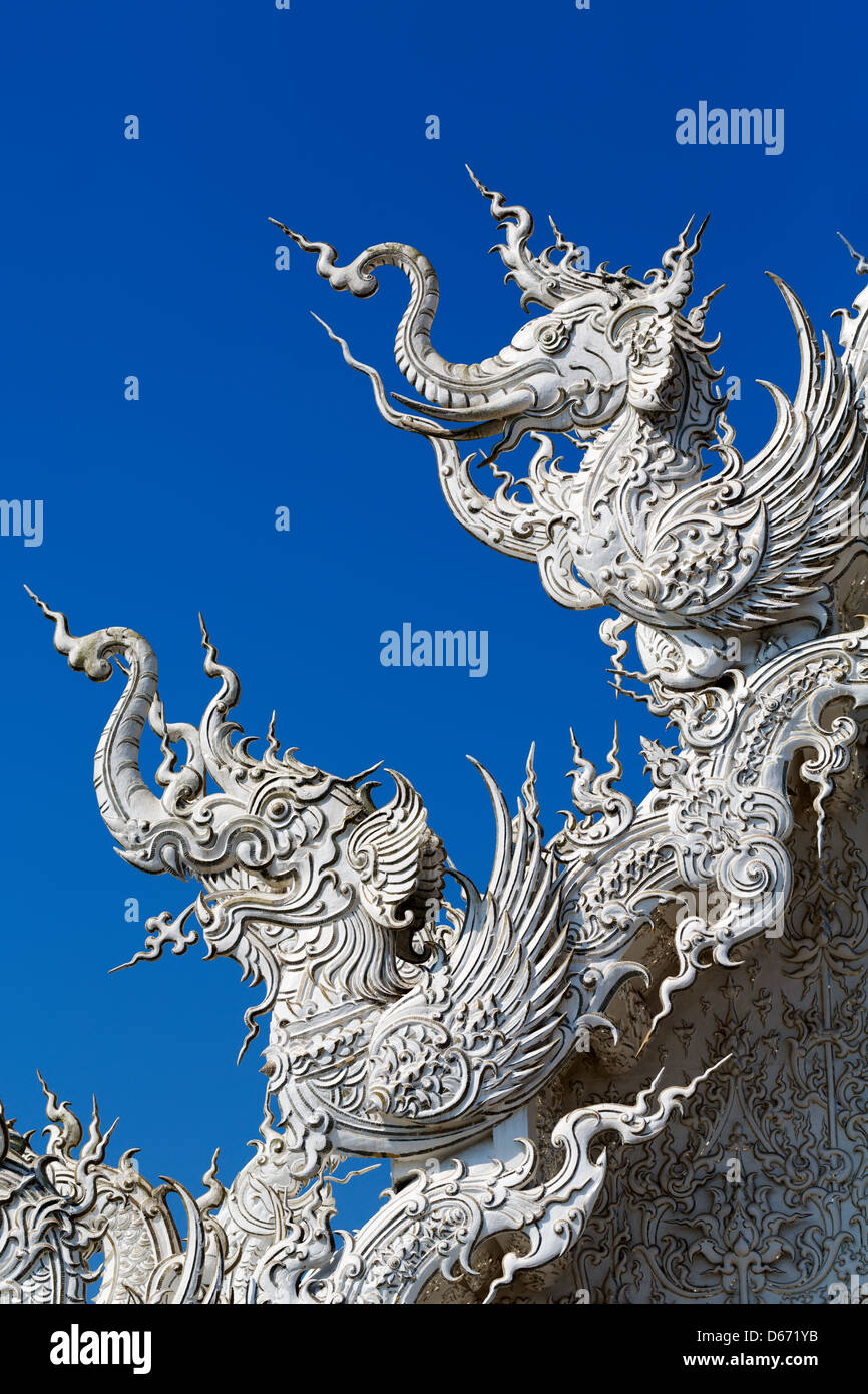 Close up detail of the White Temple Chiang Rai Northern Thailand Stock ...