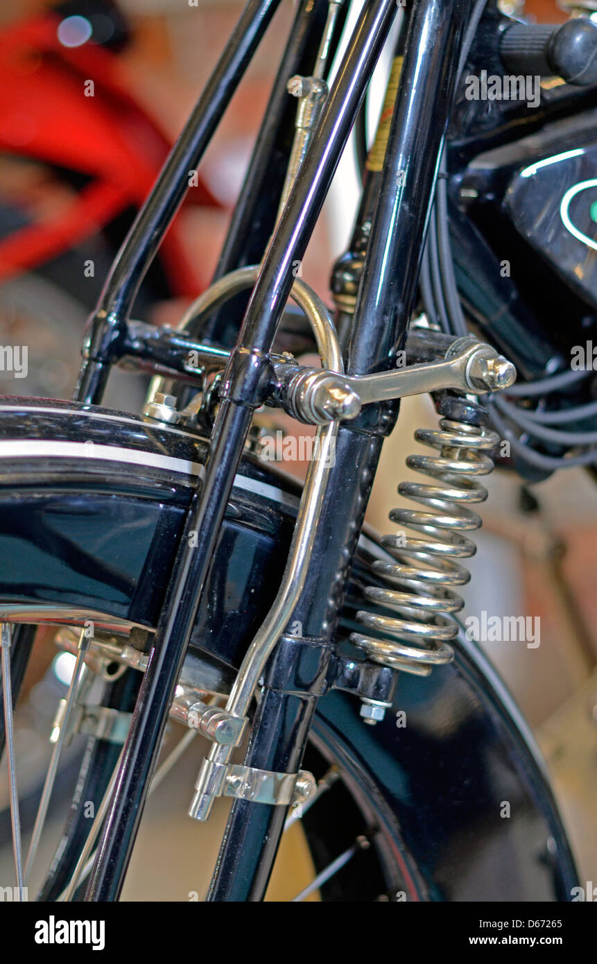 front suspension 1914 zenith motorcycle Stock Photo