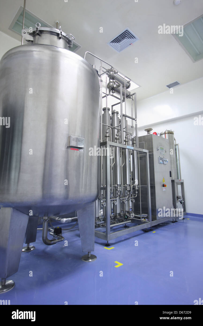 manufacturing facility in pharmaceutical factory Stock Photo