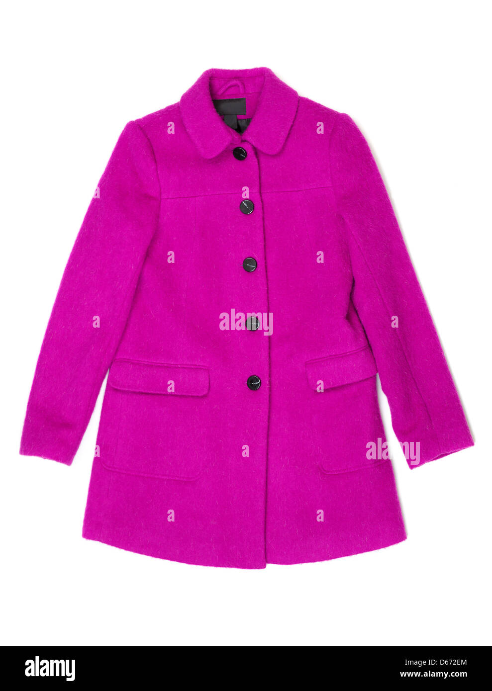 New female fashion purple coat. Isolate on white Stock Photo - Alamy