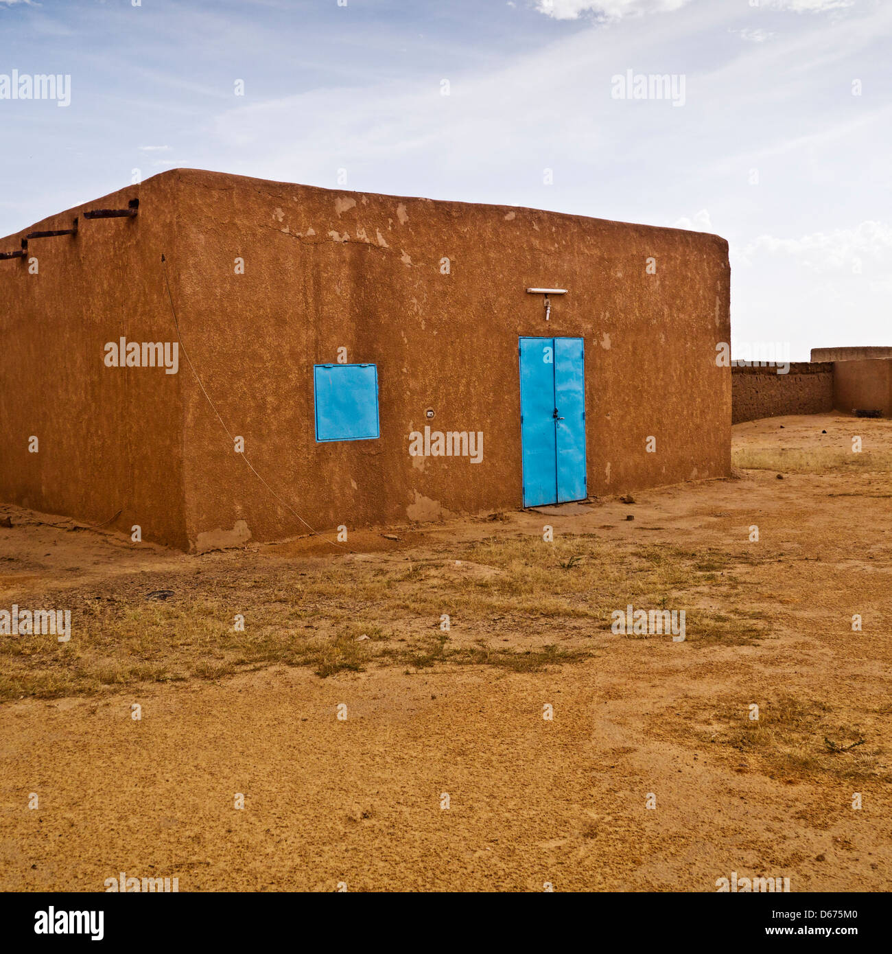 Typical house in a compound in African desert Stock Photo Alamy