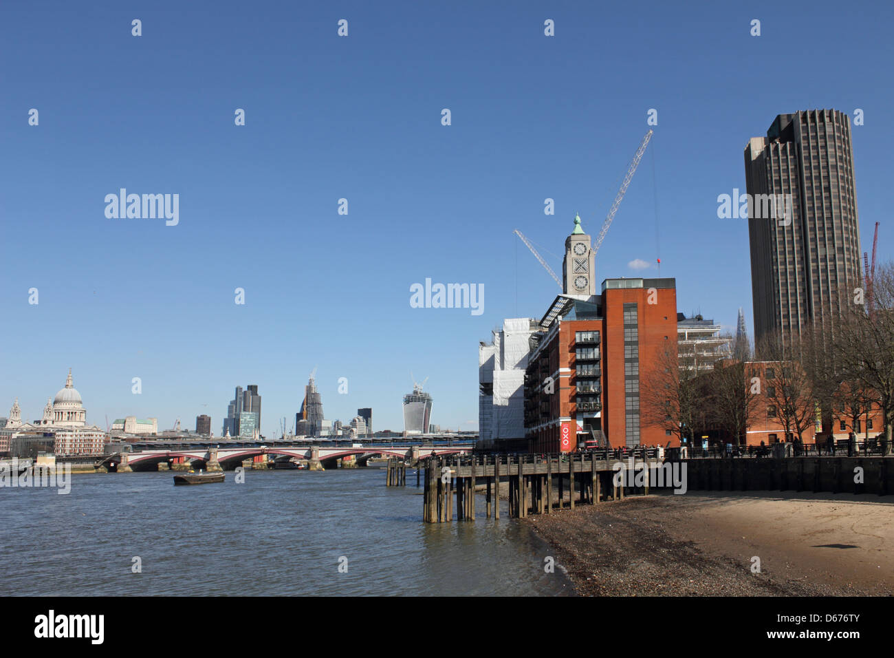 The Southbank of the River Thames London England UK Stock Photo Alamy