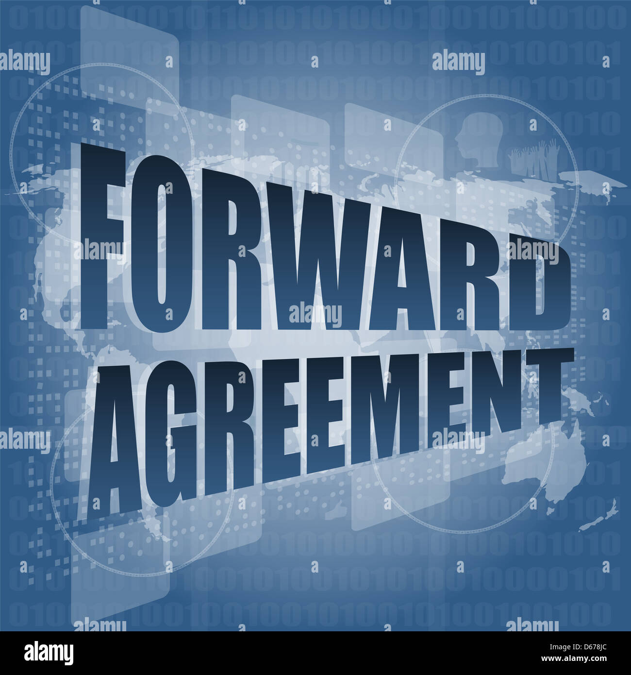 forward agreement on business touch screen Stock Photo Alamy