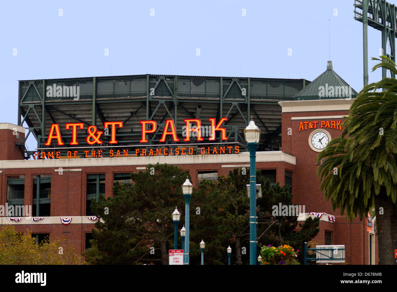 AT&T Park, home of the San Francisco Giants baseball team. Stock Photo