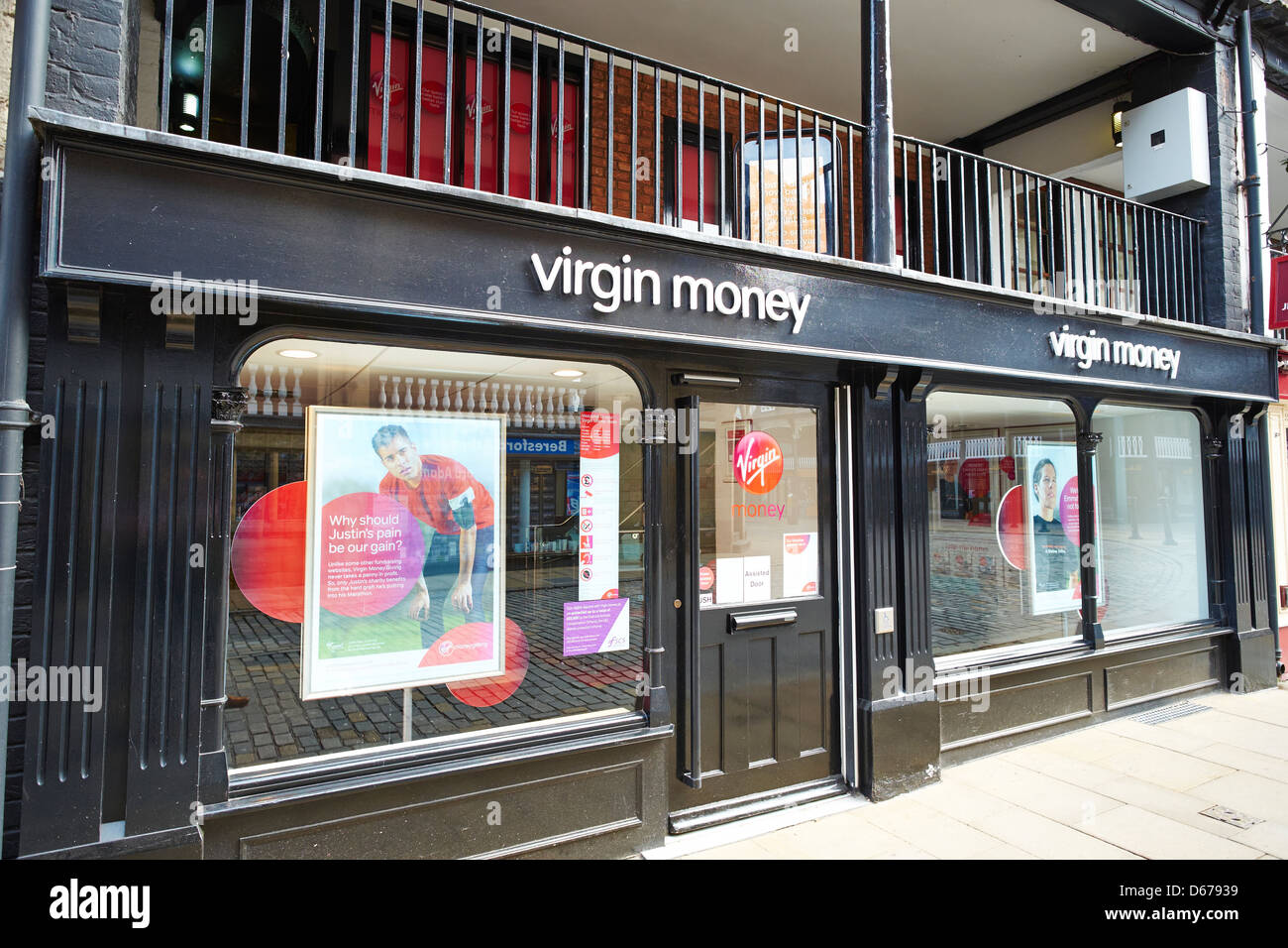 Virgin Money Store Watergate Street Chester Cheshire UK Stock Photo