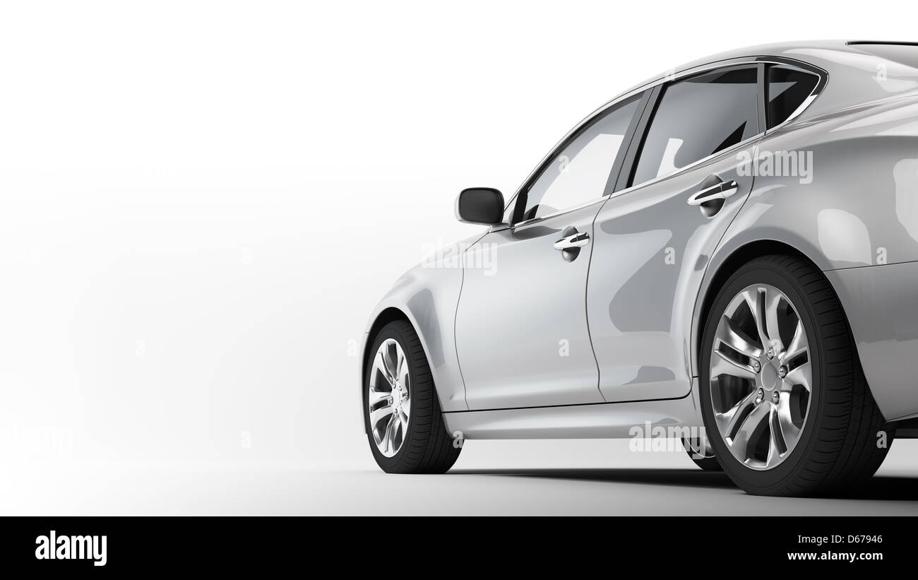 A CG render of a generic luxury sedan Stock Photo - Alamy