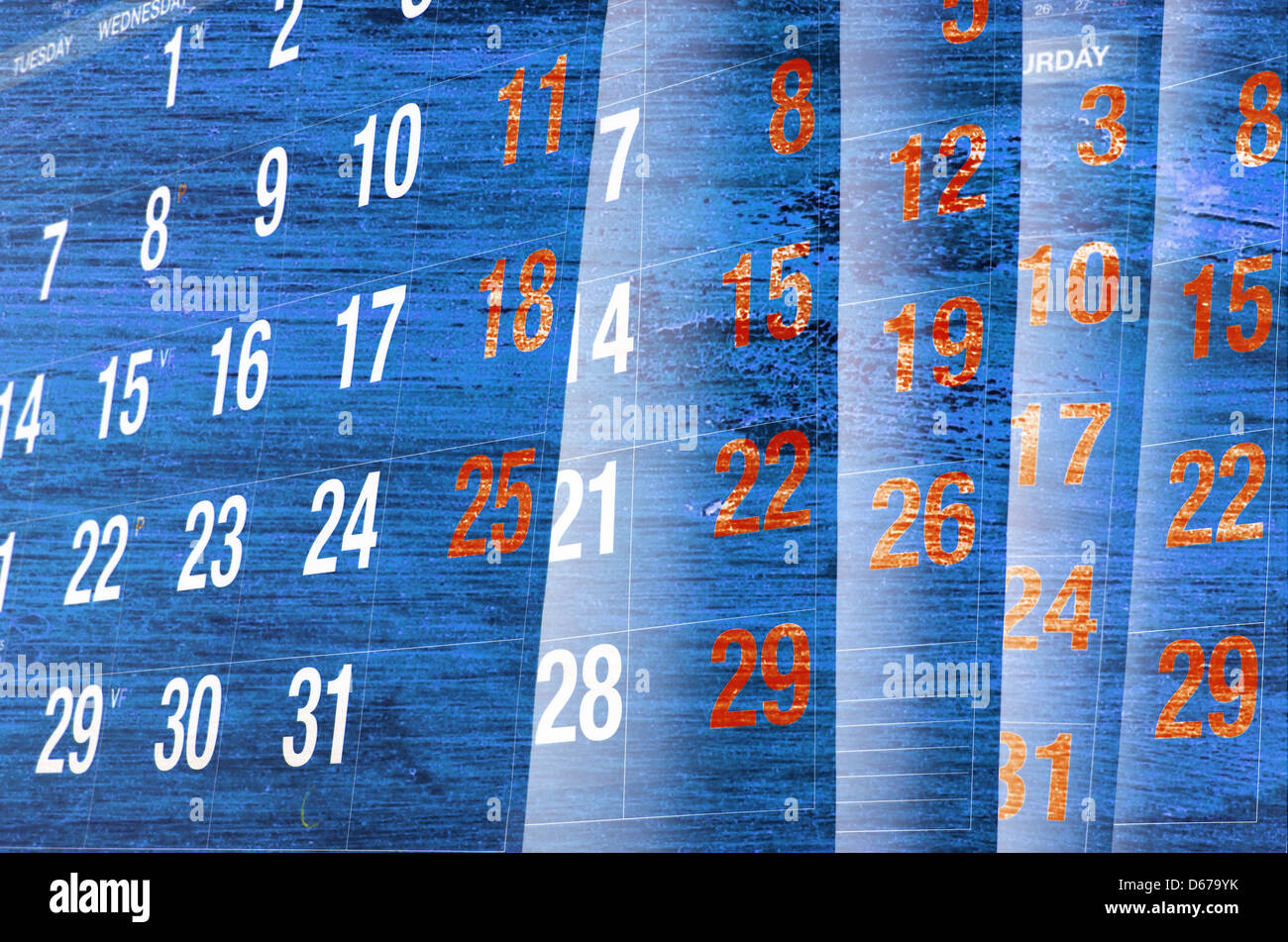 Calendar Pages with Wood Texture Stock Photo Alamy