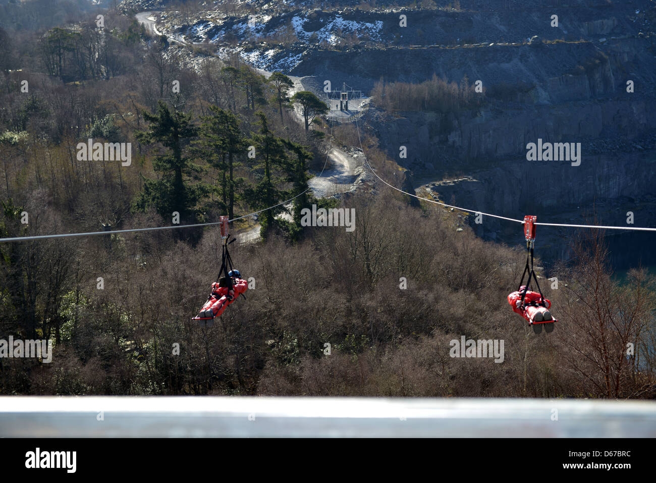 Zip World, Penrhyn Quarry, Bethesda, Bangor, Gwynedd, North Wales the