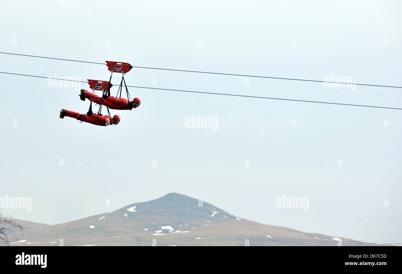 Zip World, Penrhyn Quarry, Bethesda, Bangor, Gwynedd, North Wales the