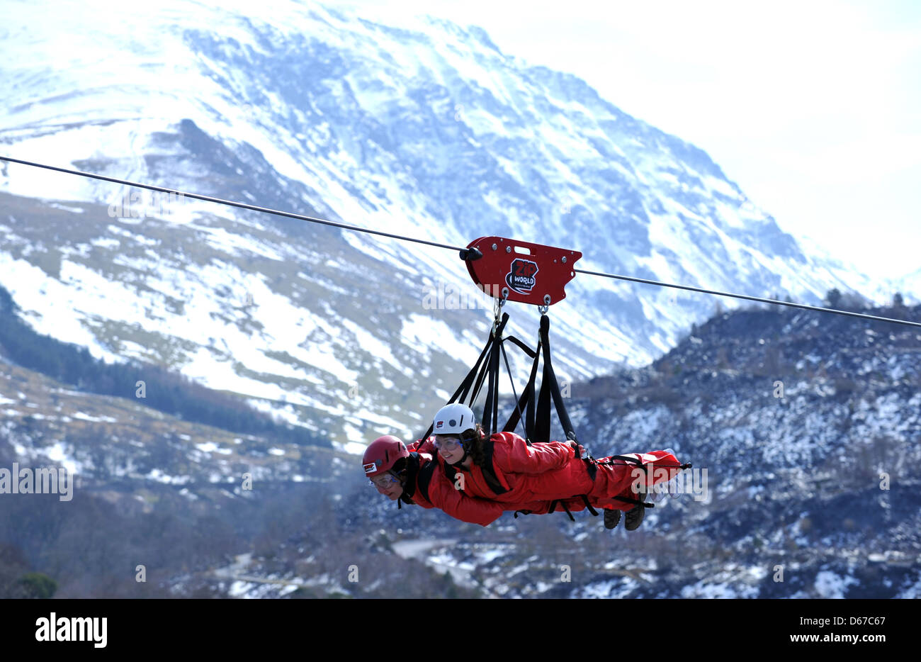 Zip World, Penrhyn Quarry, Bethesda, Bangor, Gwynedd, North Wales the