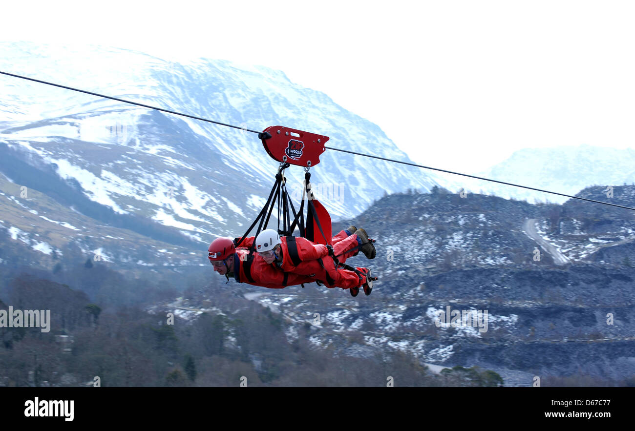 Zip World, Penrhyn Quarry, Bethesda, Bangor, Gwynedd, North Wales the