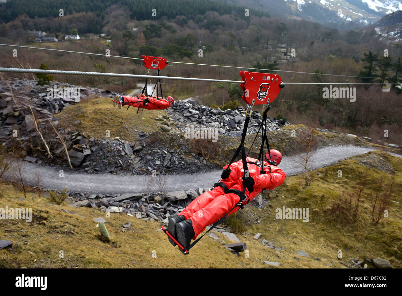 Zip World, Penrhyn Quarry, Bethesda, Bangor, Gwynedd, North Wales the