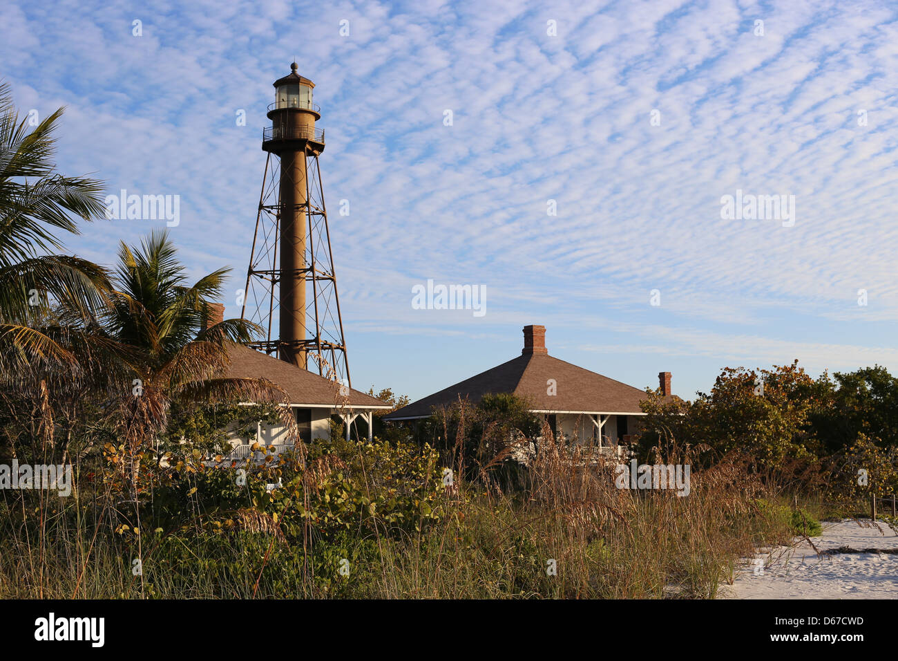 The Sanibel Island Light or Point Ybel Light is the first lighthouse on Florida's Gulf coast north of Key West Stock Photo