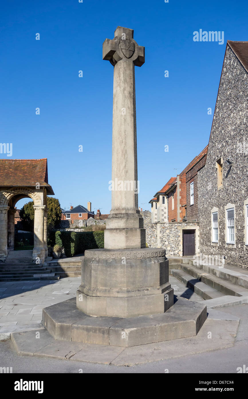 Lest We Forget Memorial Canterbury Kings School Stock Photo