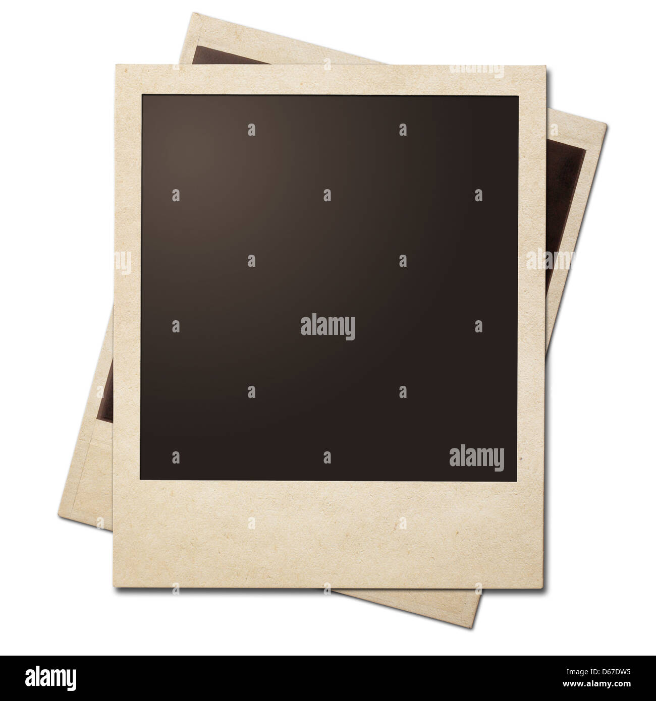 Vintage instant photo polaroid frames isolated. Clipping path without shadows is included. Stock Photo