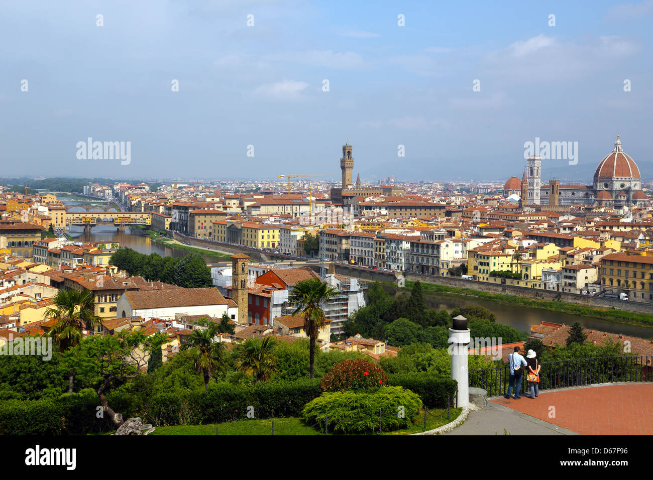 View of Florence from Piazzale Michelangelo. Stock Photo
