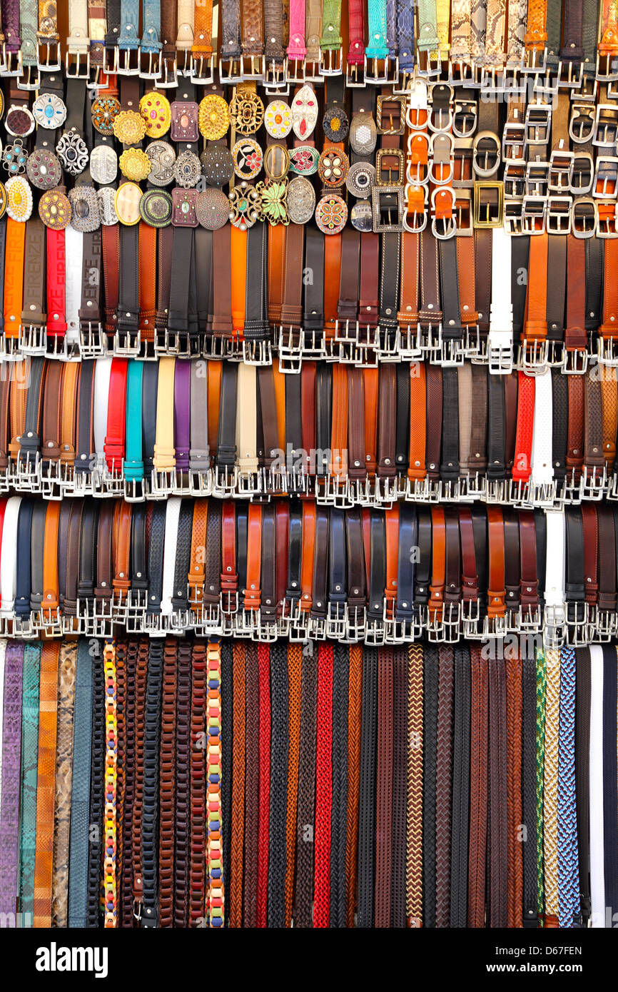 Display of belts hi-res stock photography and images - Alamy